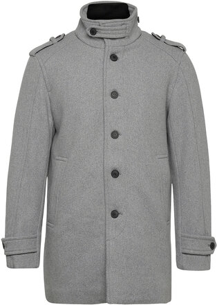 Slhnoah W Coat B Ullfrakk Frakk Grå Selected Homme*Betinget Tilbud