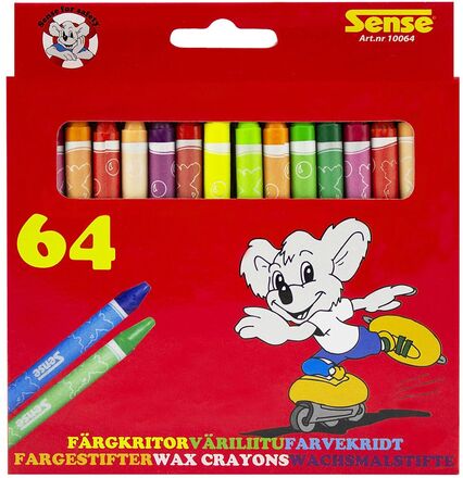 Vaxkritor 64-P Toys Creativity Drawing & Crafts Drawing Coloured Pencils Multi/patterned Sense