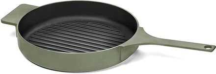 Grillpan Enamel Cast Iron Surface By Sergio Herman Home Kitchen Pots & Pans Frying Pans Green Serax