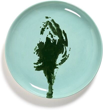 Plate M Azure Artichoke Green Feast By Ottolenghi Set/2 Home Tableware Plates Dinner Plates Blue Serax