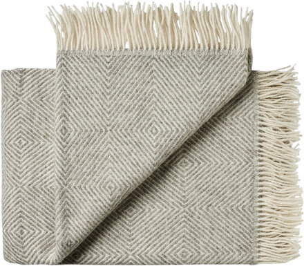 Fanø 140X240 Cm Home Textiles Cushions & Blankets Blankets & Throws Grå Silkeborg Uldspinderi*Betinget Tilbud