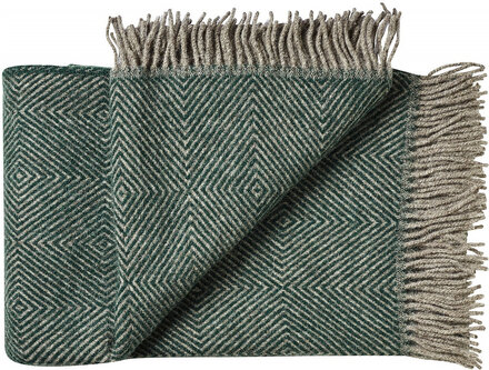 Fanø Home Textiles Cushions & Blankets Blankets & Throws Green Silkeborg Uldspinderi