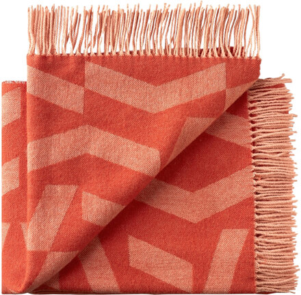 Dashes 130X190 Cm Home Textiles Cushions & Blankets Blankets & Throws Oransje Silkeborg Uldspinderi*Betinget Tilbud
