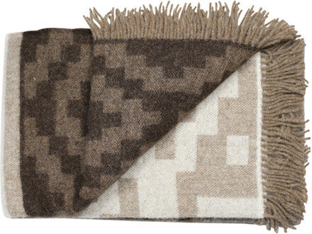 Lupita 140X240 Cm Home Textiles Cushions & Blankets Blankets & Throws Brown Silkeborg Uldspinderi