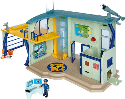 Sam Police Station With Figurine Toys Toy Cars & Vehicles Vehicle Garages Multi/patterned Brandmand Sam