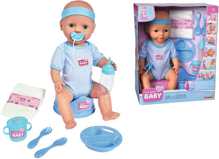 New Born Baby Doll, Blue Accessories Toys Dolls & Accessories Dolls Blue Simba Toys