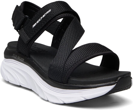 Womens Relaxed Fit D'lux Walker - Kind Mind Shoes Summer Shoes Platform Sandals Black Skechers