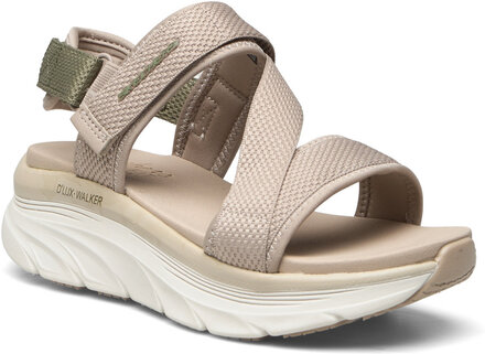 Womens Relaxed Fit D'lux Walker - Kind Mind Shoes Summer Shoes Platform Sandals Beige Skechers