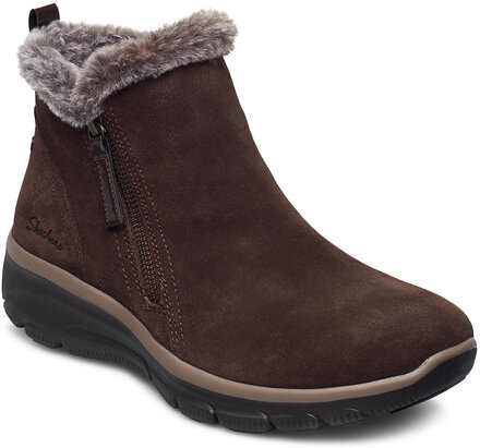 Womens Relaxed Fit Easy Going - Water Repellent Shoes Boots Ankle Boots Ankle Boot - Flat Brun Skechers*Betinget Tilbud