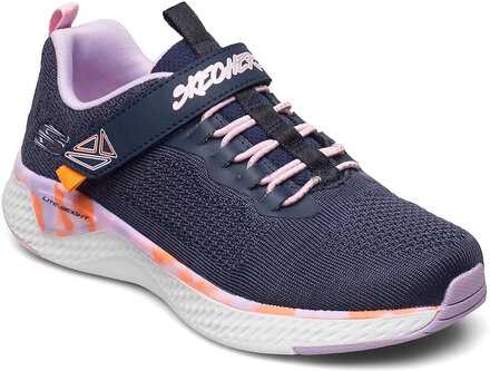 Girls Solar Fuse - Paint Power Lave Sneakers Blå Skechers*Betinget Tilbud