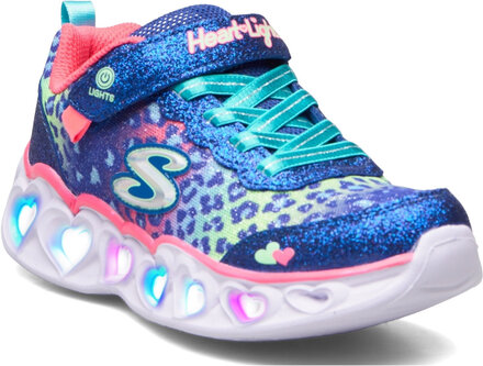 Girls S-Lights Heart Lights - Love Match Shoes Sports Shoes Running-training Shoes Blue Skechers