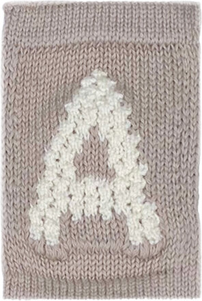 Knitted Letter A, Nature Home Kids Decor Decoration Accessories-details Beige Smallstuff