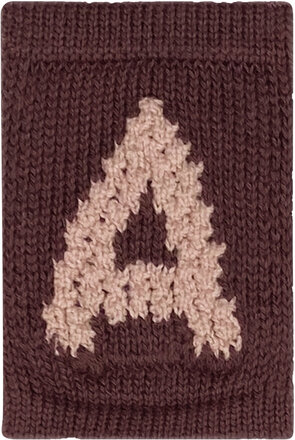 Knitted Letter A, Rose Home Kids Decor Decoration Accessories-details Burgundy Smallstuff