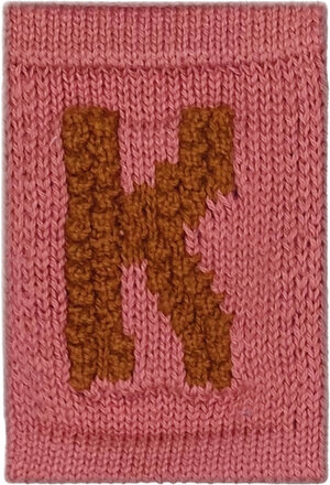 Knitted Letter K, Rose Home Kids Decor Decoration Accessories-details Pink Smallstuff