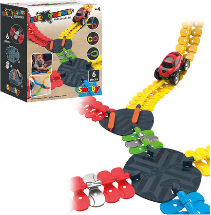 Flextreme Multi-Circuits Set Toys Toy Cars & Vehicles Race Tracks Multi/mønstret Smoby*Betinget Tilbud