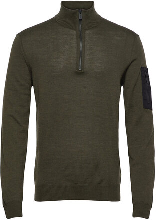 Lucca 1/2 Zip M Knitwear Half Zip Pullover Grønn SNOOT*Betinget Tilbud