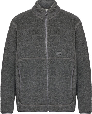 Wool Fleece Jacket Sport Sweat-shirts & Hoodies Fleeces & Midlayers Grey SNOW PEAK