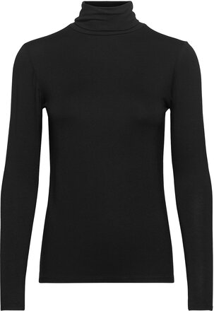 Slhanadi Rollneck Ls Tops T-shirts & Tops Long-sleeved Black Soaked In Luxury