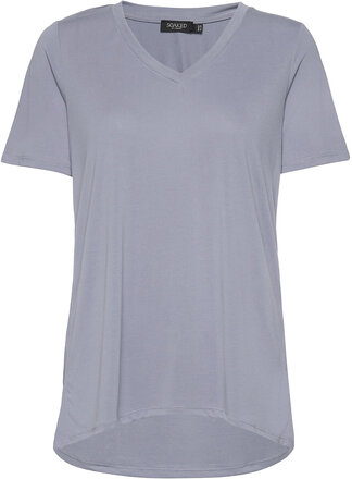 Slcolumbine Over T-Shirt Ss T-shirts & Tops Short-sleeved Blå Soaked In Luxury*Betinget Tilbud