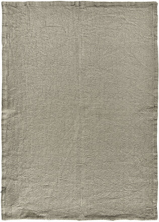 Håndkle 50X70 Waffle Kitchen Beige Home Textiles Kitchen Textiles Kitchen Towels Grønn Södahl*Betinget Tilbud