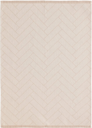 Kjøkkenhåndkle 50X70 Tiles Beige Home Textiles Kitchen Textiles Kitchen Towels Beige Södahl*Betinget Tilbud