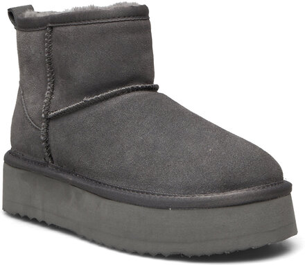 Boot Shoes Boots Ankle Boots Ankle Boots Flat Heel Grey Sofie Schnoor