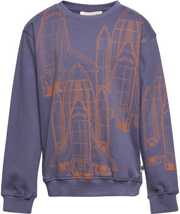 Sgkonrad Spaceship Sweatshirt Sweat-shirt Genser Lilla Soft Gallery*Betinget Tilbud