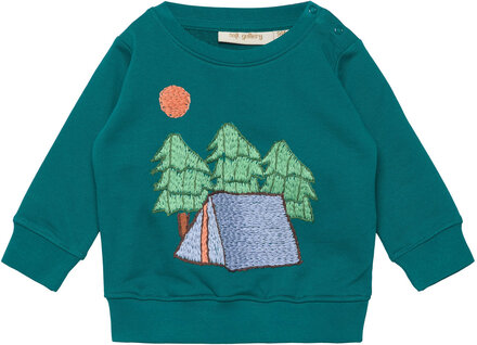Sgbbuzz Camping Sweatshirt Tops Sweatshirts & Hoodies Sweatshirts Green Soft Gallery