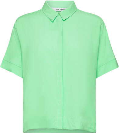 Srfreedom Ss Shirt Tops Shirts Short-sleeved Green Soft Rebels