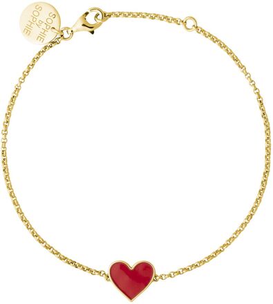 Enamel Heart Bracelet Accessories Jewellery Bracelets Chain Bracelets Gold SOPHIE By SOPHIE