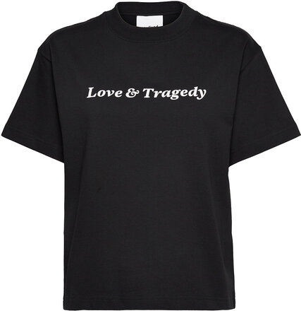 Anya Love & Tragedy T-Shirt Tops T-Kortærmet Skjorte Black Soulland
