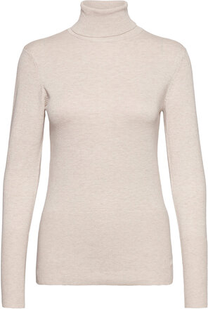 Sc-Dollie 145 - Pullover Høyhalset Pologenser Creme Soyaconcept*Betinget Tilbud