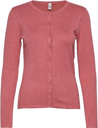 Sc-Dollie Strikkegenser Cardigan Korall Soyaconcept*Betinget Tilbud