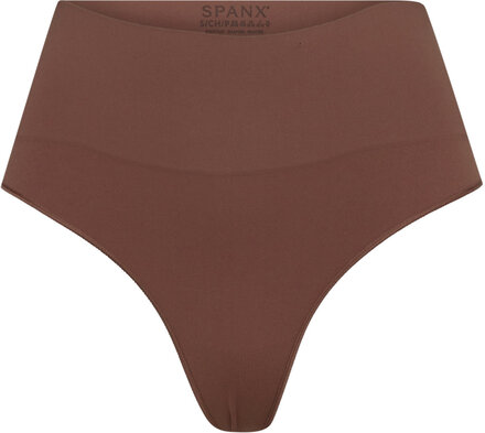 Ecocare Seamless Shaping Thong G-streng Undertøj Brown Spanx