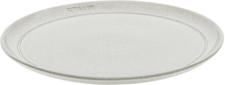 Platte Flad 26 Cm, White Truffle Home Tableware Plates Dinner Plates Grey STAUB