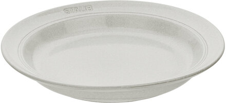 Tallerken 24 Cm, White Truffle Home Tableware Plates Deep Plates Grey STAUB