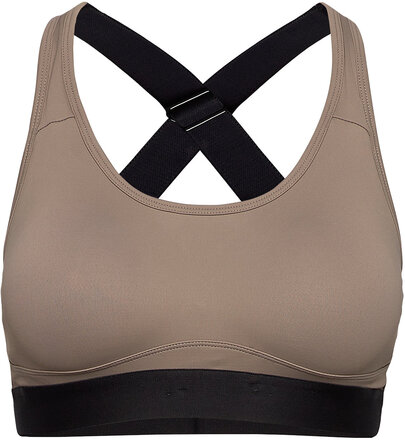 Padded Crossback Bra Lingerie Bras & Tops Sports Bras - ALL Beige Stay In Place*Betinget Tilbud