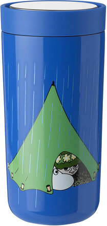 To Go Click Termokop 0.4 L. Moomin Camping Home Tableware Cups & Mugs Thermal Cups Blue Stelton