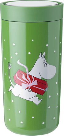 To Go Click Termokop 0.4 L. Moomin Present Home Tableware Cups & Mugs Thermal Cups Green Stelton