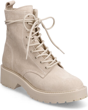 Tornado Shoes Boots Ankle Boots Laced Boots Beige Steve Madden