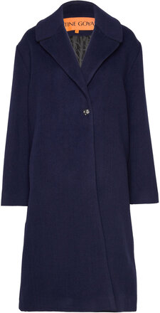 Kamari, 1846 Brushed Wool Outerwear Coats Winter Coats Blue STINE GOYA