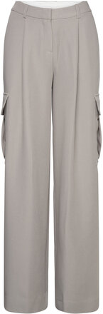 Olani, 1908 Casual Crepe Designers Trousers Suitpants Grey STINE GOYA