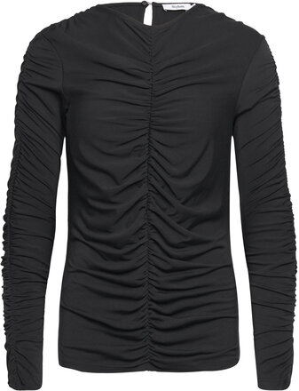 Cecina Top Tops T-shirts & Tops Long-sleeved Black Stylein
