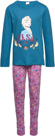 Pyjalong Imprime Pyjamas Sett Multi/mønstret Frost*Betinget Tilbud