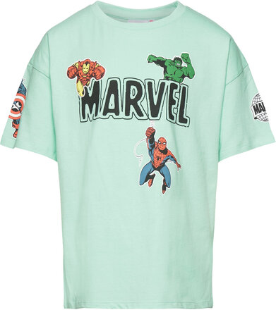 Short-Sleeved T-Shirt T-shirts Short-sleeved Grønn Marvel*Betinget Tilbud