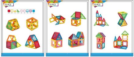 Magmaster - 22Pcs Magnetic Construction Blocks Toys Building Sets & Blocks Building Sets Multi/patterned Suntoy