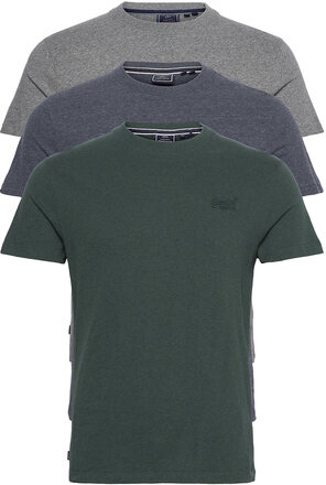 Vle Tee Triple Pack T-shirts Short-sleeved Grønn Superdry*Betinget Tilbud