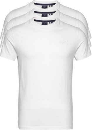 Vle Tee Triple Pack T-shirts Short-sleeved Hvit Superdry*Betinget Tilbud
