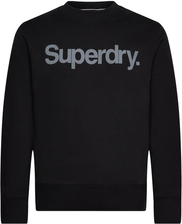 Core Logo City Loose Crew Tops Sweatshirts & Hoodies Sweatshirts Black Superdry