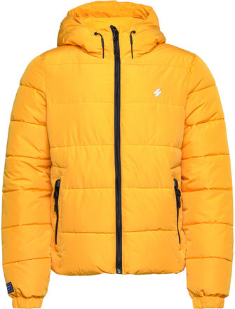Hooded Sports Puffr Jacket Foret Jakke Yellow Superdry